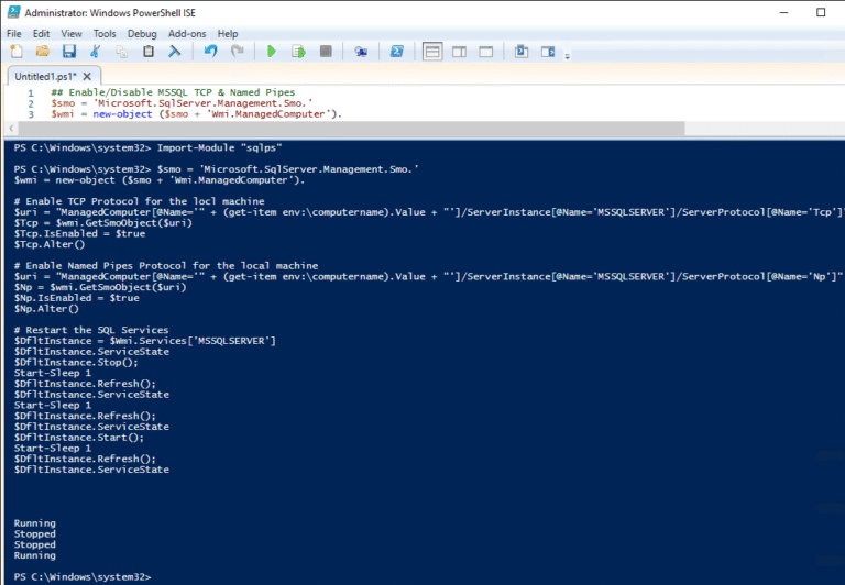 Enabling TCP Connections in SQL Server
